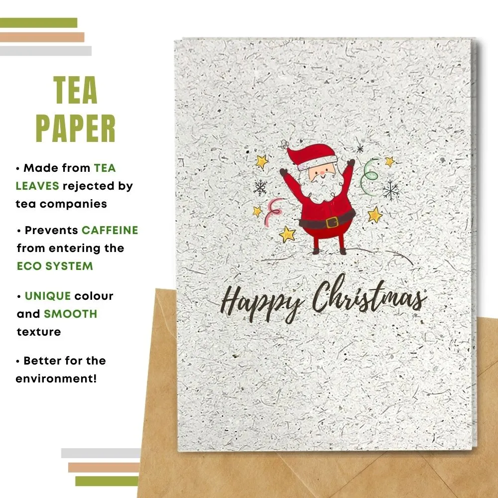 Eco Friendly Christmas Card, Jolly Santa