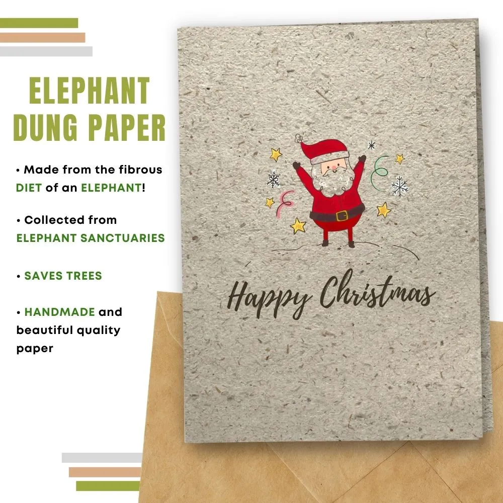 Eco Friendly Christmas Card, Jolly Santa