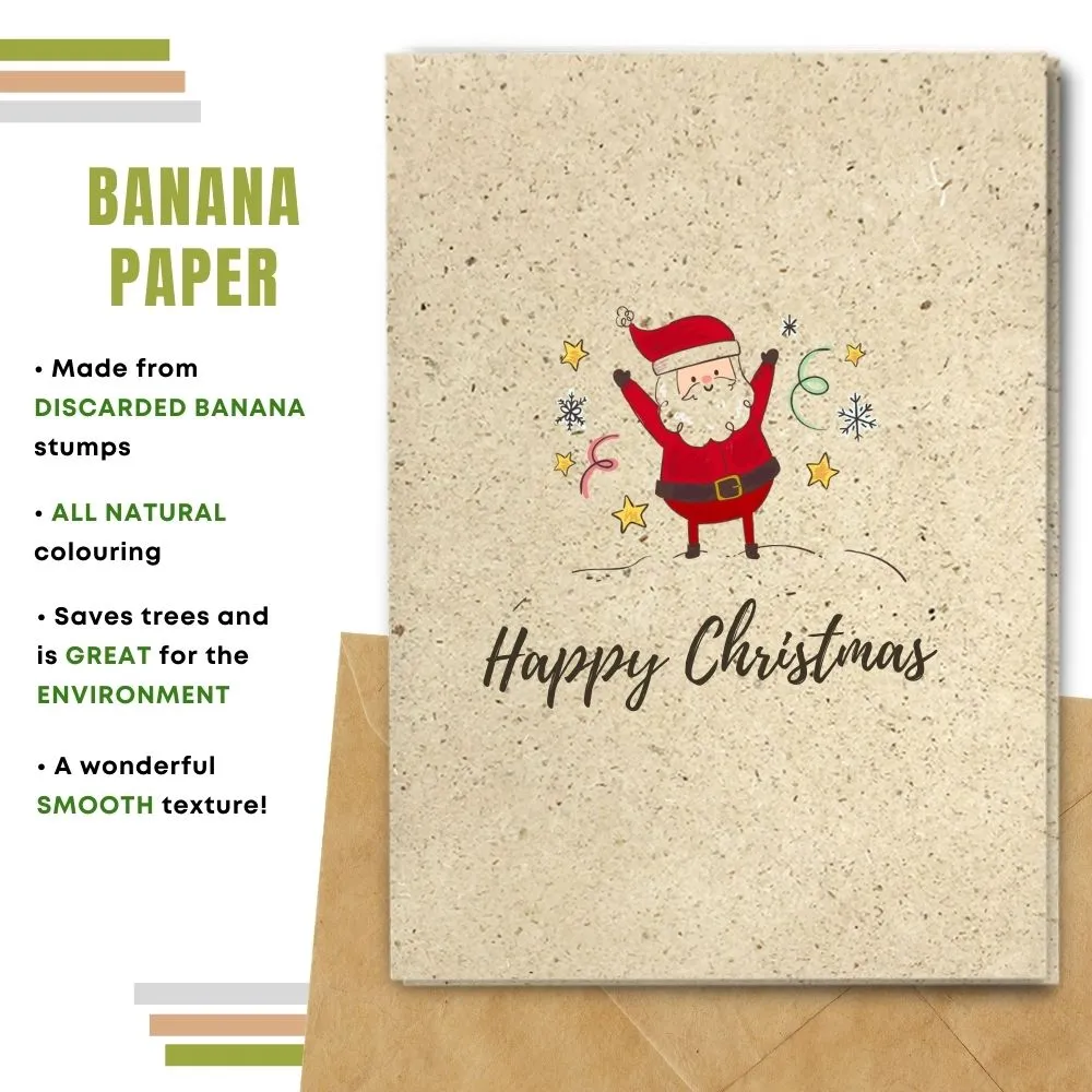 Eco Friendly Christmas Card, Jolly Santa