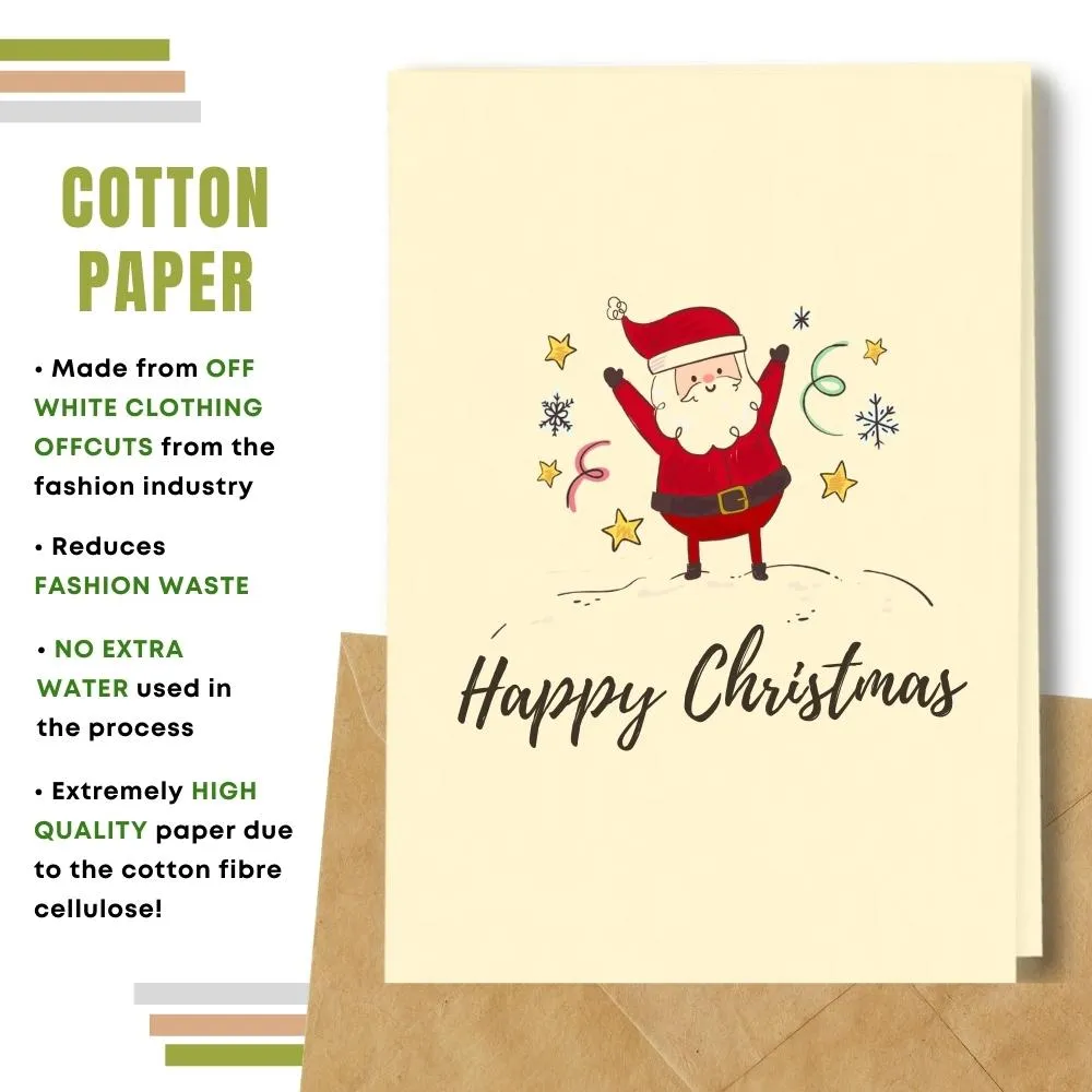 Eco Friendly Christmas Card, Jolly Santa