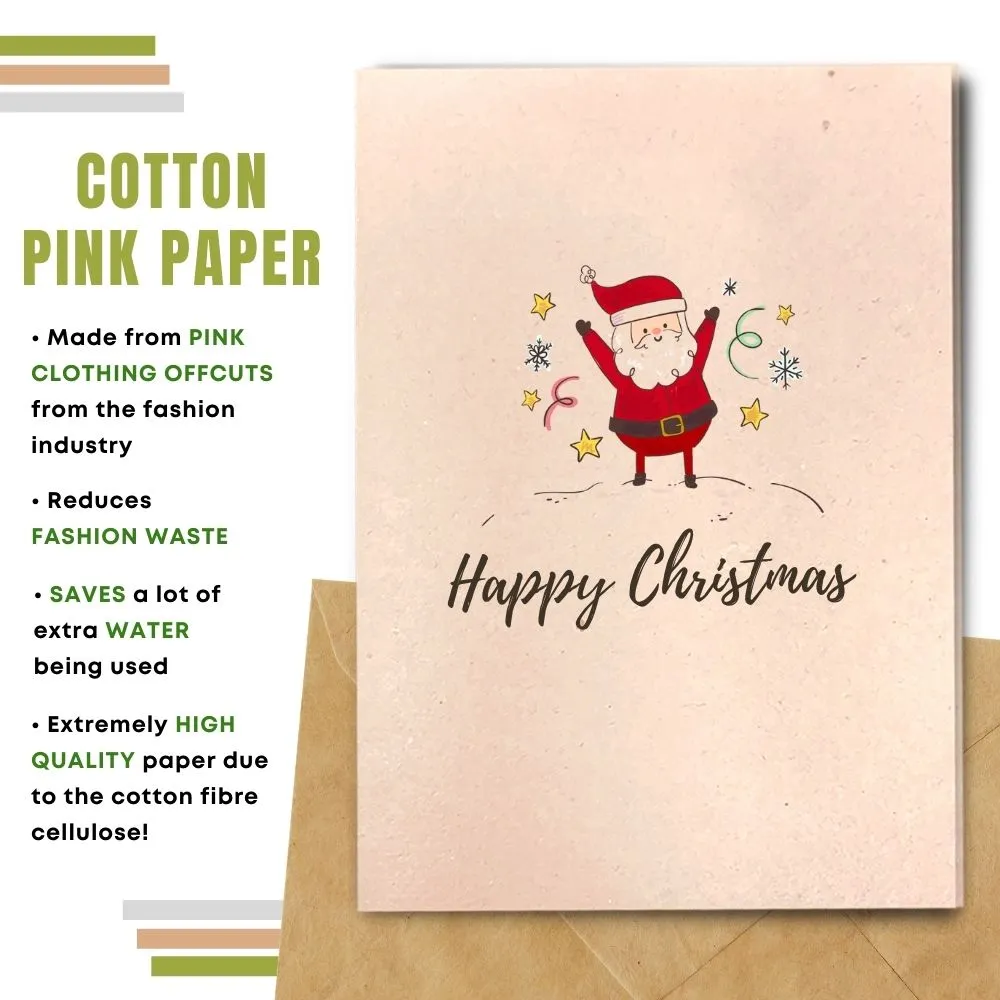 Eco Friendly Christmas Card, Jolly Santa