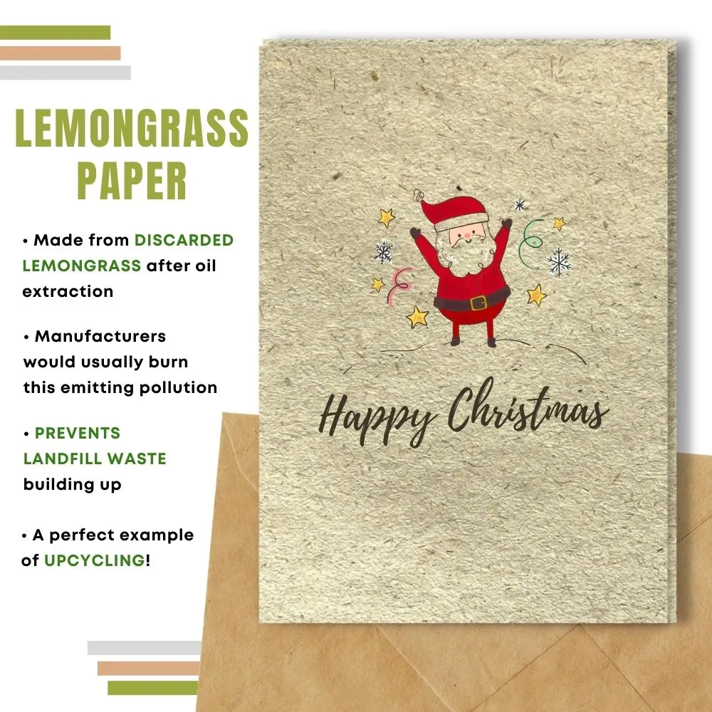 Eco Friendly Christmas Card, Jolly Santa