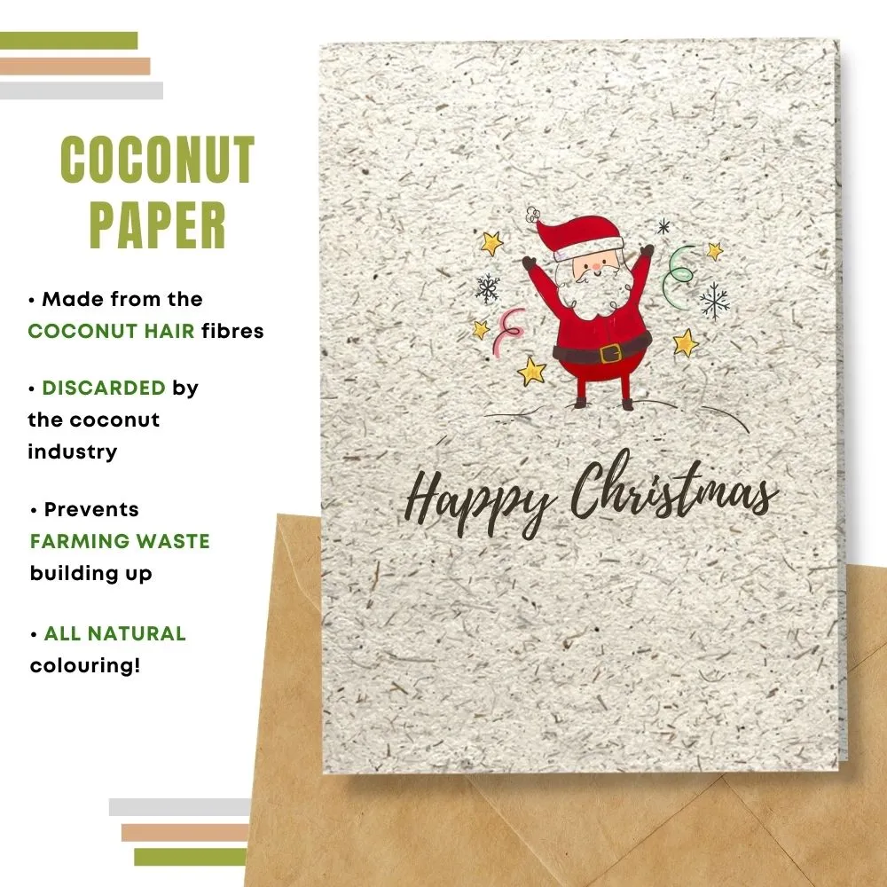 Eco Friendly Christmas Card, Jolly Santa