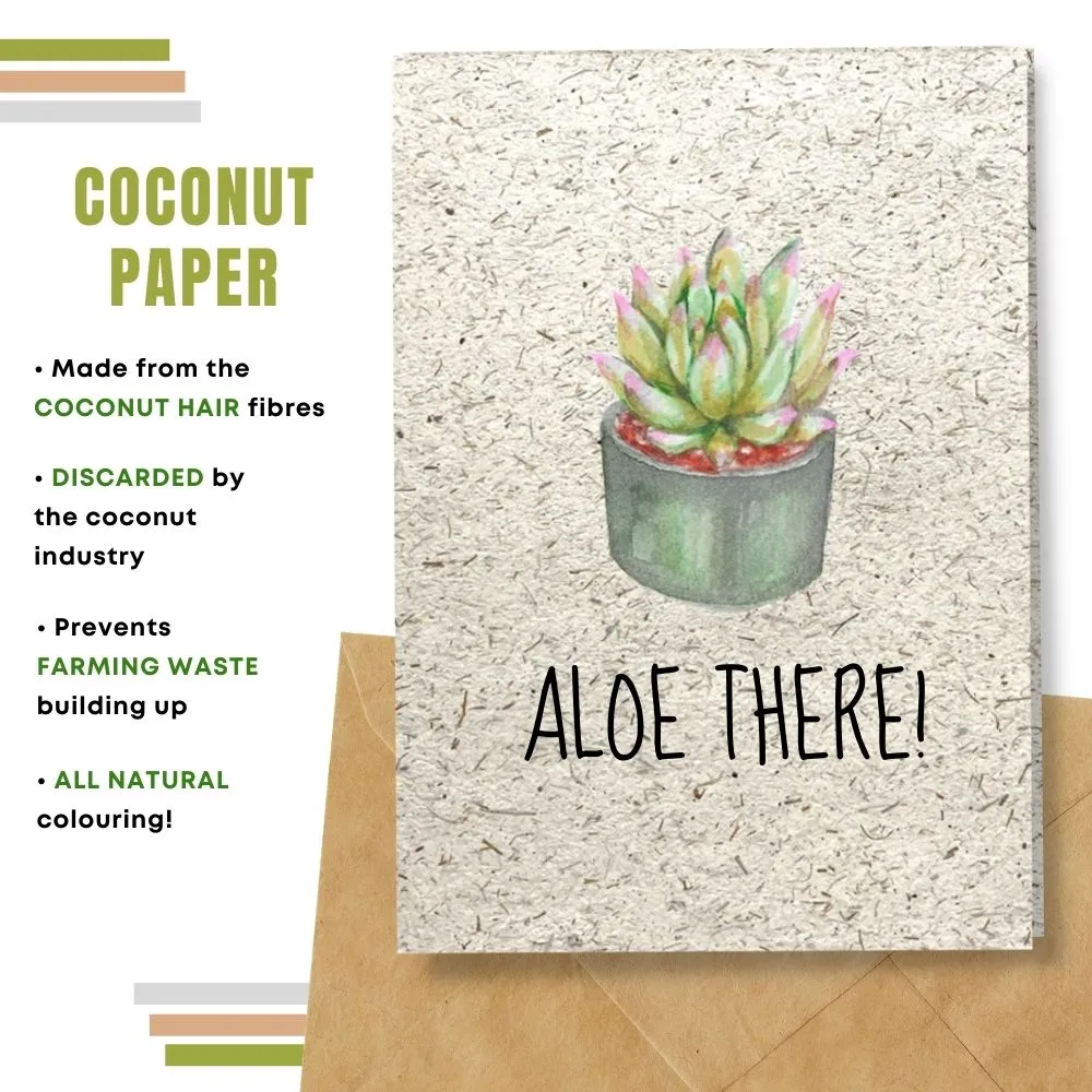 Eco Friendly Greeting Card, Aloe There