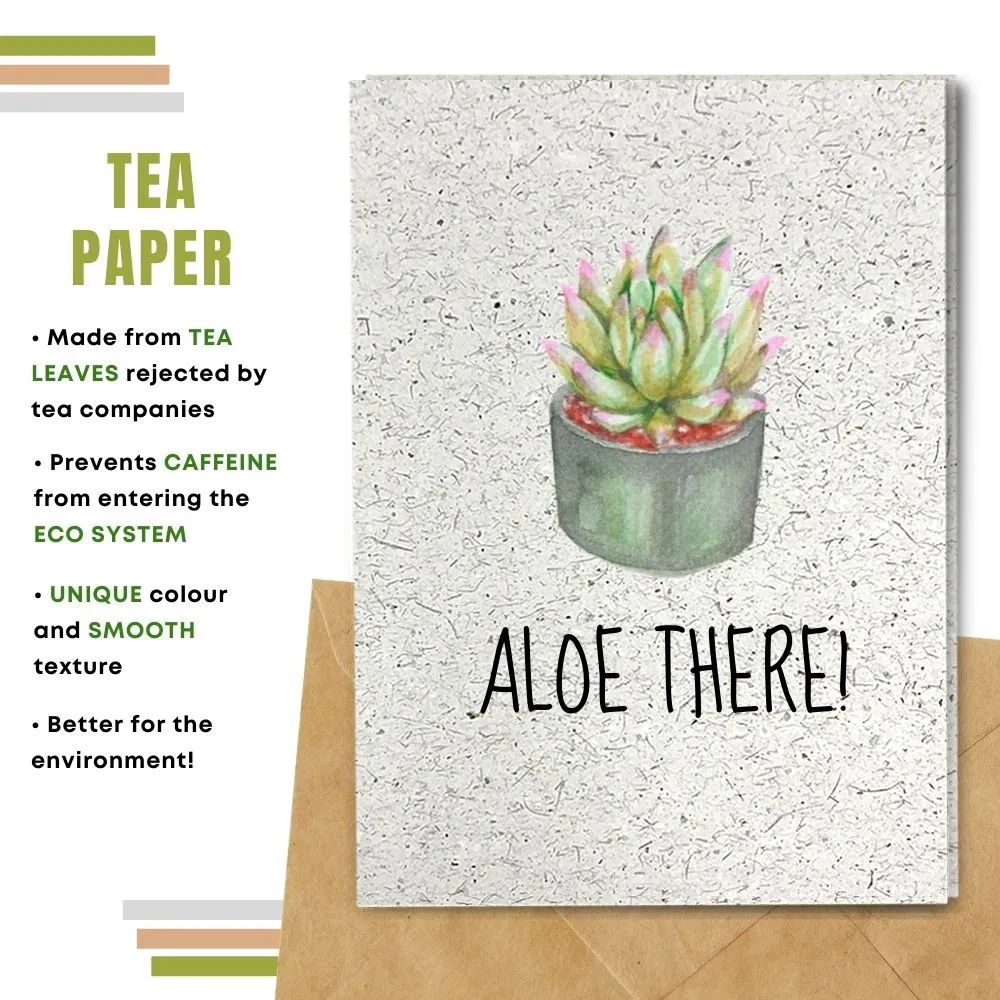 Eco Friendly Greeting Card, Aloe There