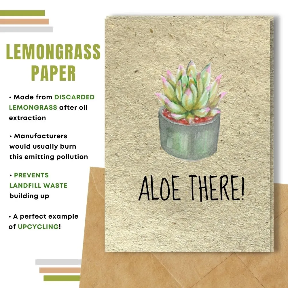 Eco Friendly Greeting Card, Aloe There