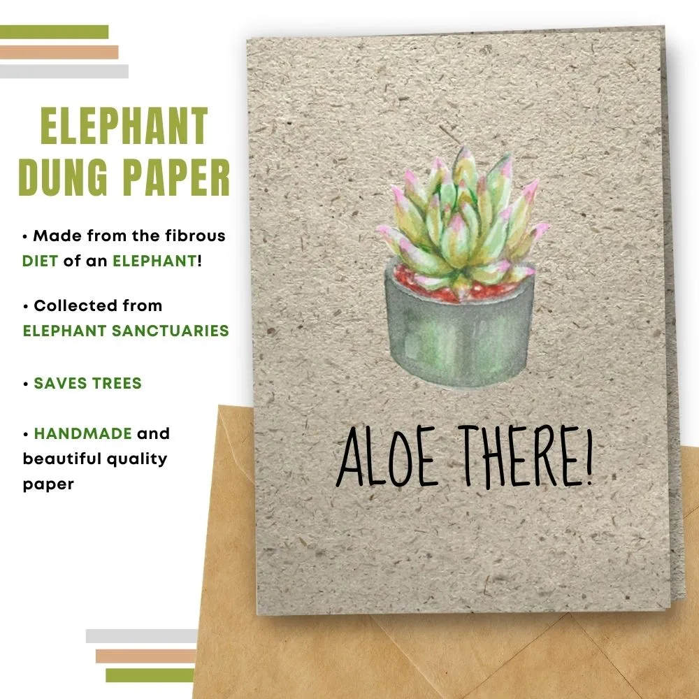 Eco Friendly Greeting Card, Aloe There