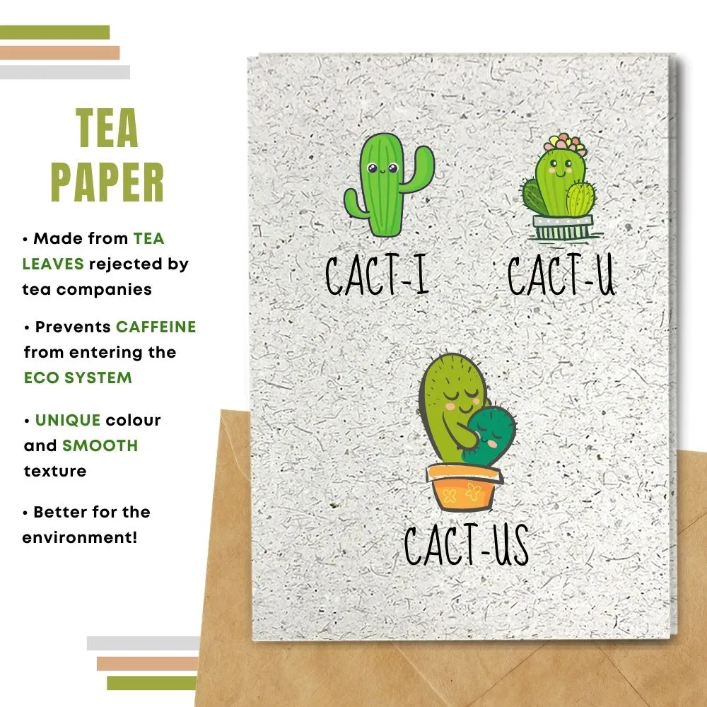 Eco Friendly Greeting Card, Cact-us