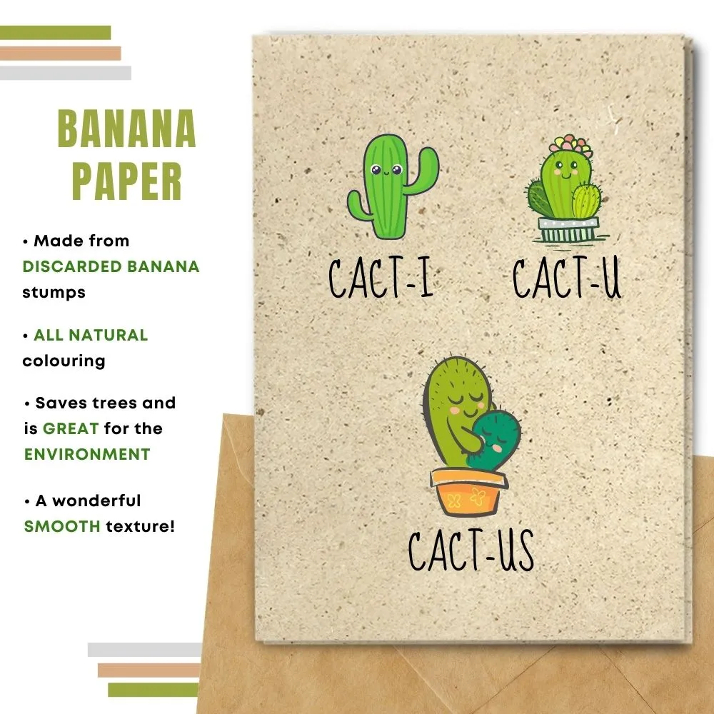 Eco Friendly Greeting Card, Cact-us