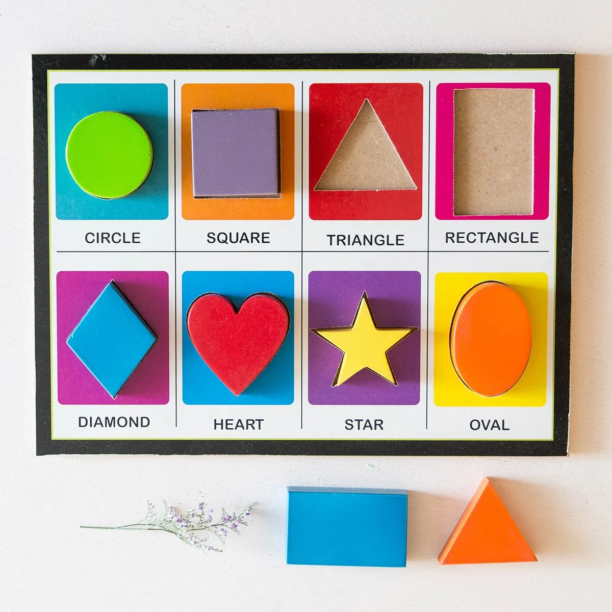 Eco-Friendly Wooden Shape Board Puzzle