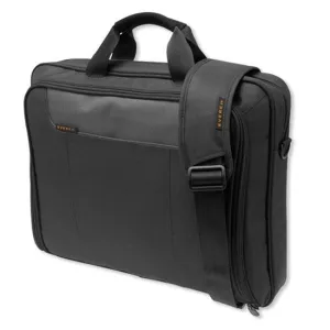 Everki Advance Briefcase 17.3'', Separate Zippered Accessory Pocket, Front Stash Pocket, Trolley Handle Pass-through Strap, Ergonomic Shoulder Pad