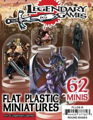 Flat Plastic Miniatures: Legendary Games Sampler