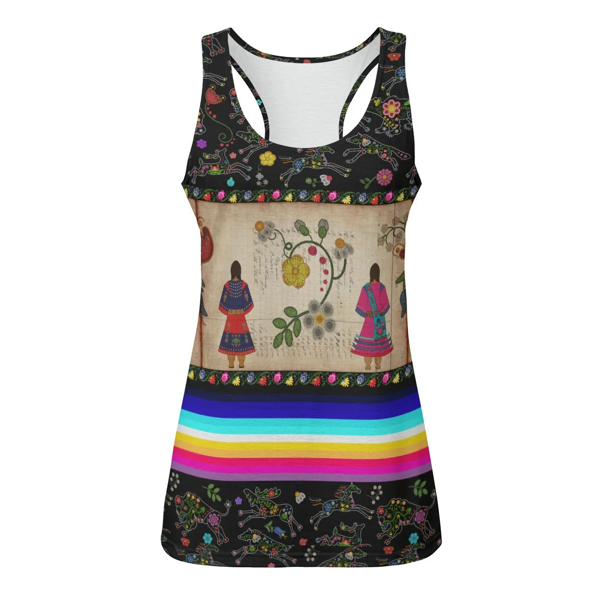 Floral Ledger Sisters Eco-friendly Women's Tank Top