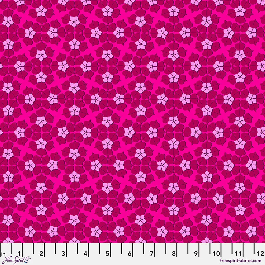 Florescence - Petal Pasture Fuchsia by Sam Wilde for Free Spirit