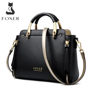 FOXER Women Crossbody Shoulder Bags Split Leather Large Capacity Handbags