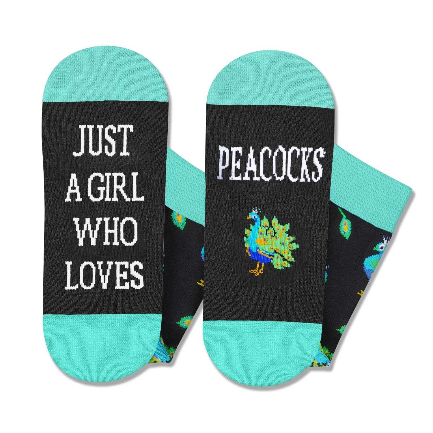 Funny Socks for Women - Peacock Gifts for Peacock Lovers, Peacock Socks for Female Teen Girls