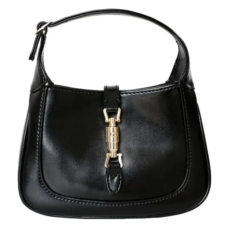 Genuine Leather Totes Twist Strap Shoulder Bag