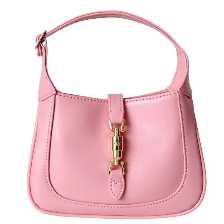 Genuine Leather Totes Twist Strap Shoulder Bag