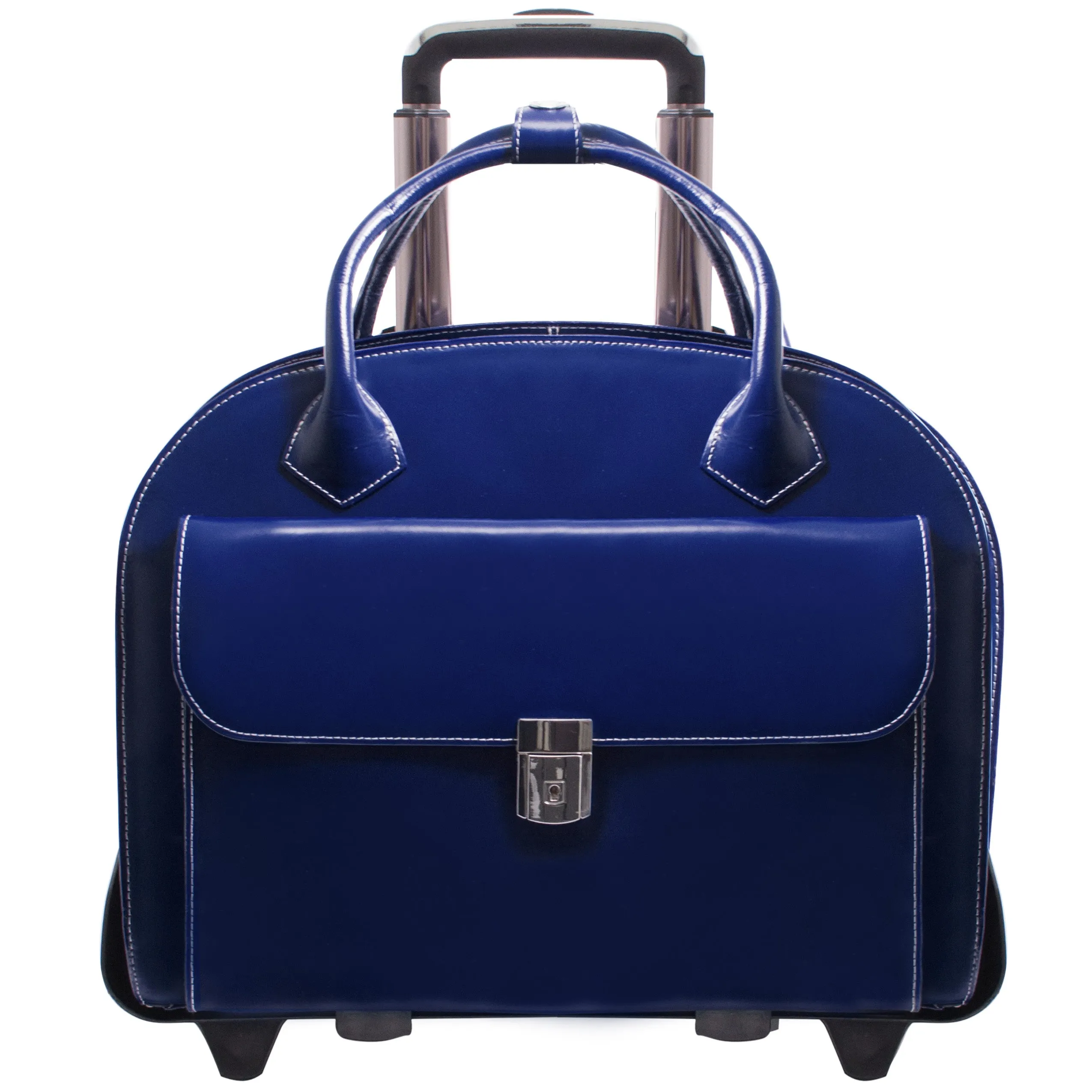 GLEN ELLYN | 15” Leather Detachable-Wheeled Laptop Case