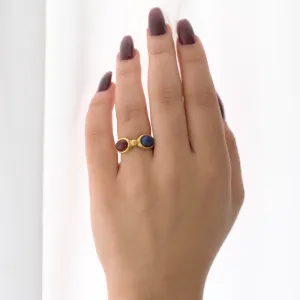 Golden Tapestry Statement Ring