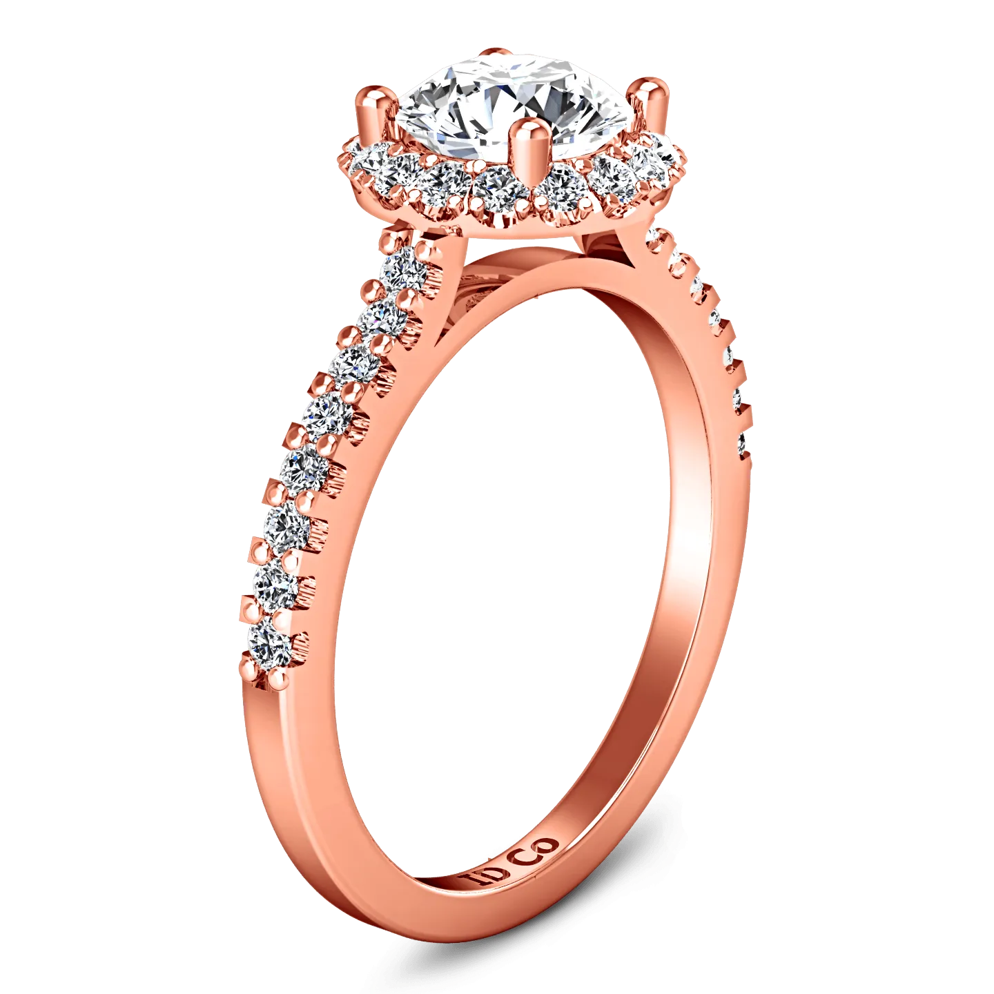 Halo Diamond  Engagement Ring Bethany 14K Rose Gold