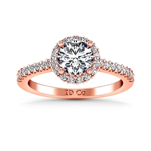 Halo Diamond  Engagement Ring Bethany 14K Rose Gold