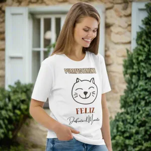 Happy Cat T-Shirt | Purrfectly Happy, Vegan & Organic