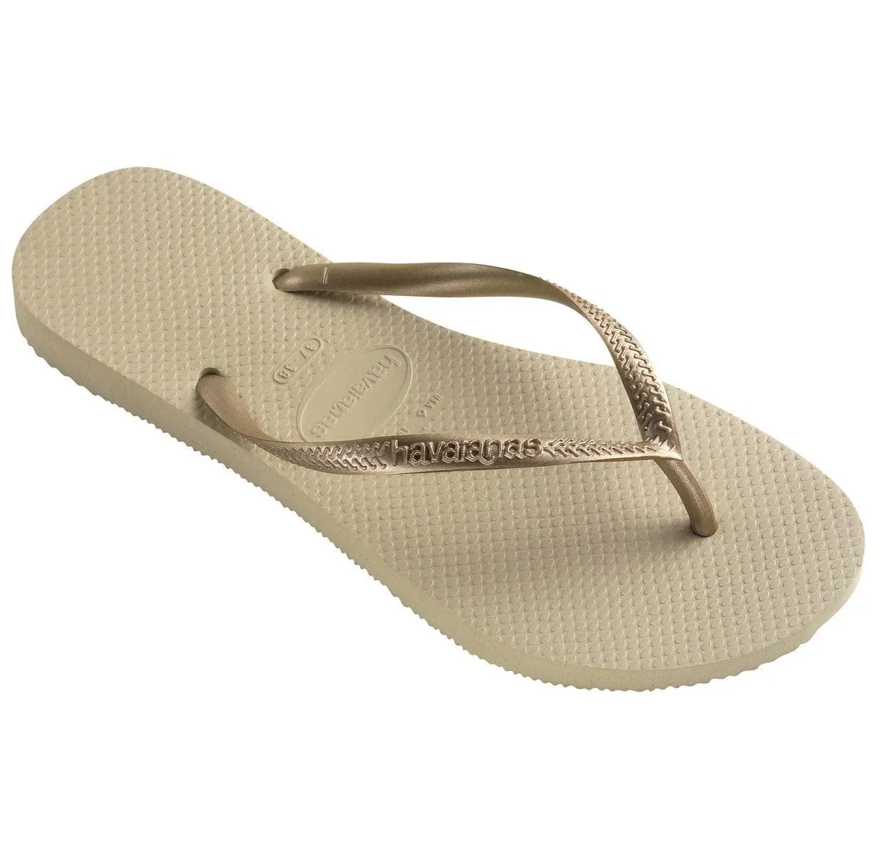 Havaianas Slim Fit Flip Flops Gold