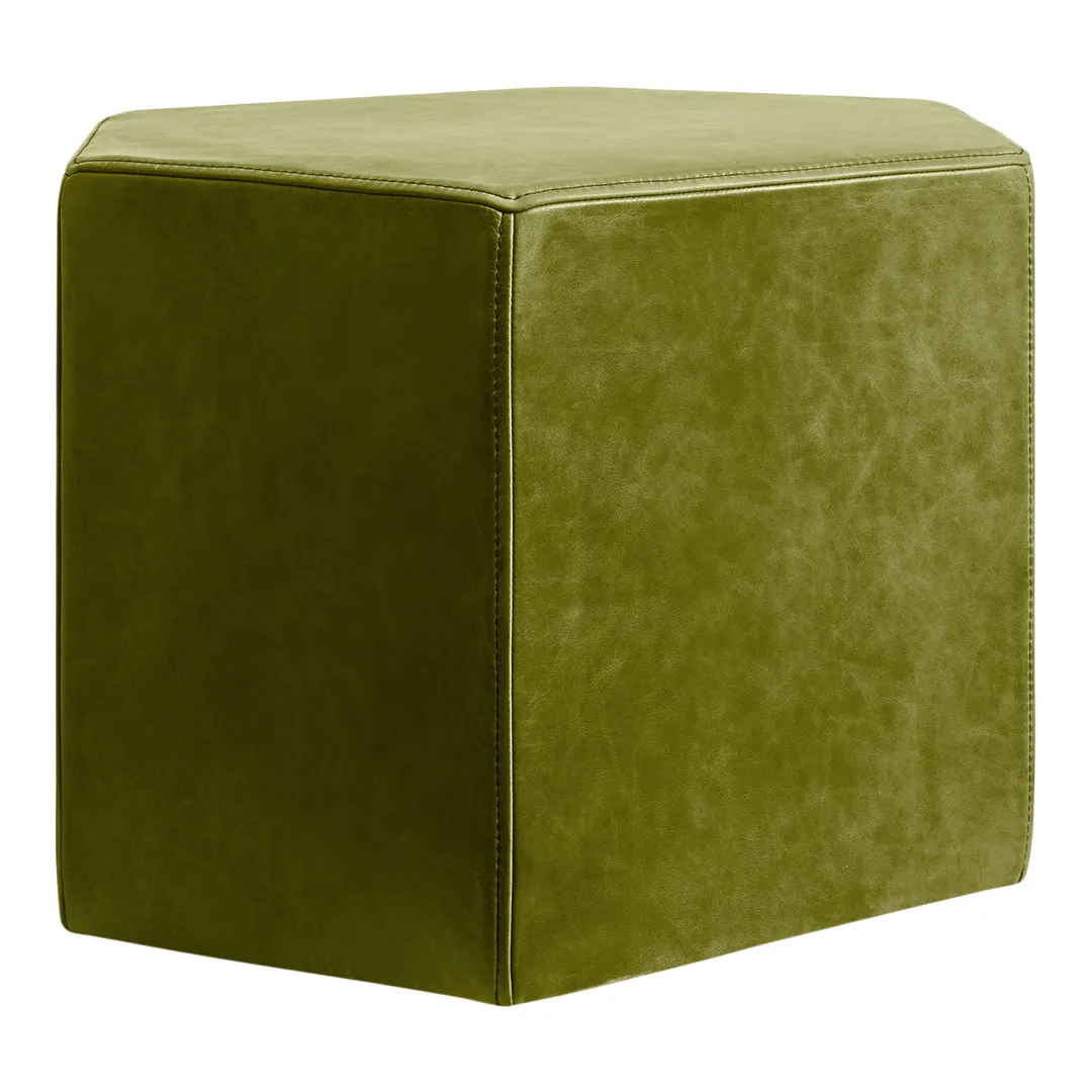 Hecks Leather Ottoman