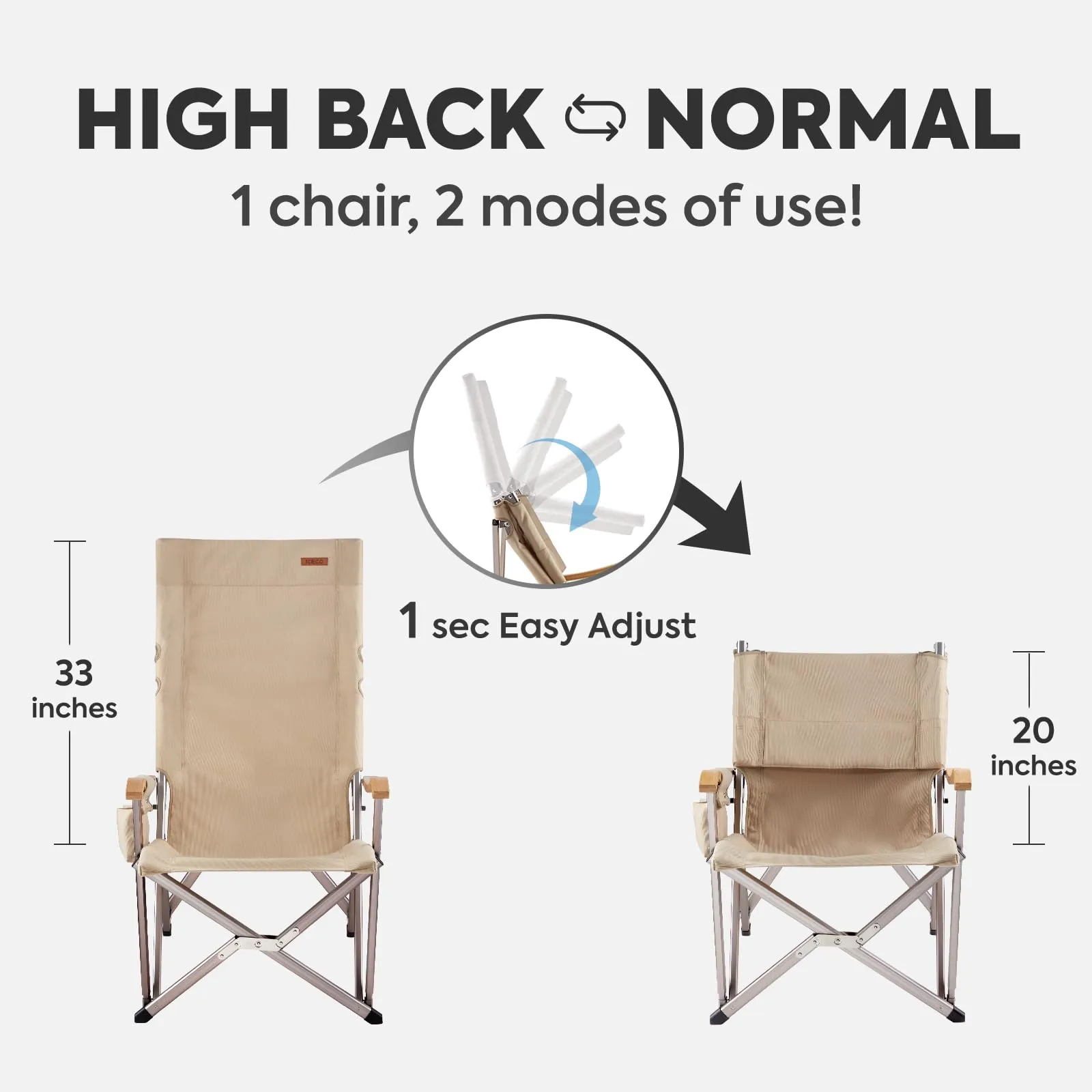 Hi1600L Folding Camping Chairs for Outside | ICECO