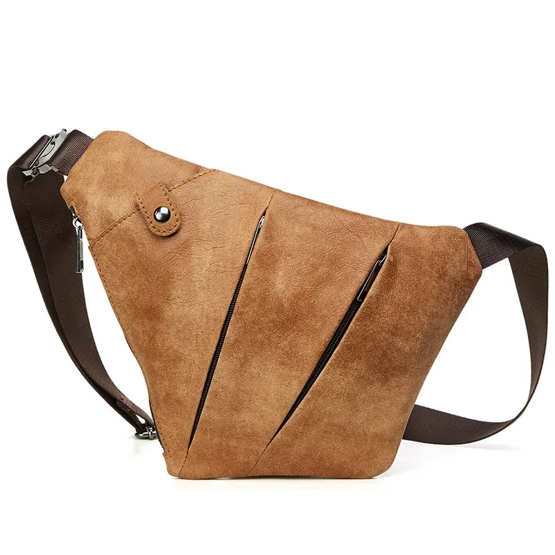 High-Quality Genuine Leather Men's Messenger Bag: Casual Crossbody Fashion Handbag,