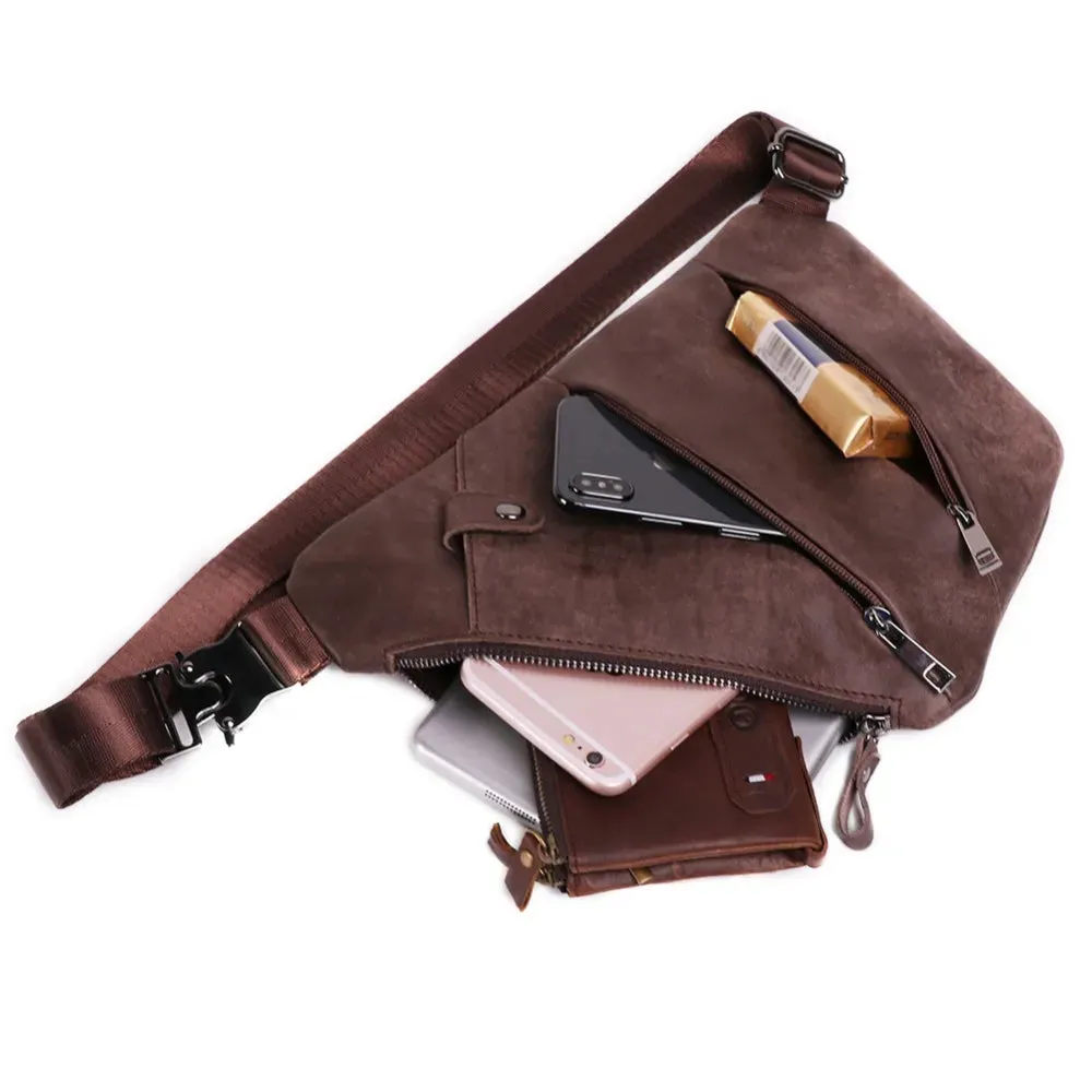 High-Quality Genuine Leather Men's Messenger Bag: Casual Crossbody Fashion Handbag,