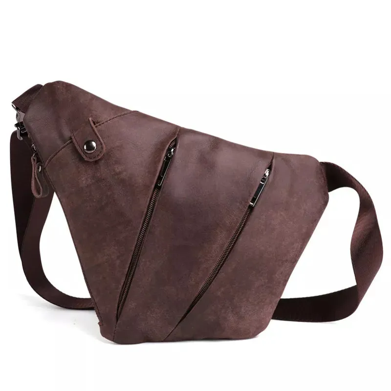 High-Quality Genuine Leather Men's Messenger Bag: Casual Crossbody Fashion Handbag,