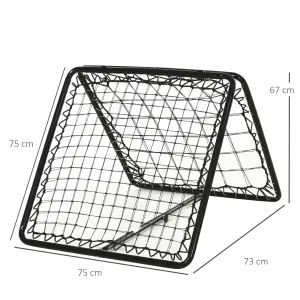 HOMCOM PE Mesh Double-Sided Outdoor Rebounder Net Black