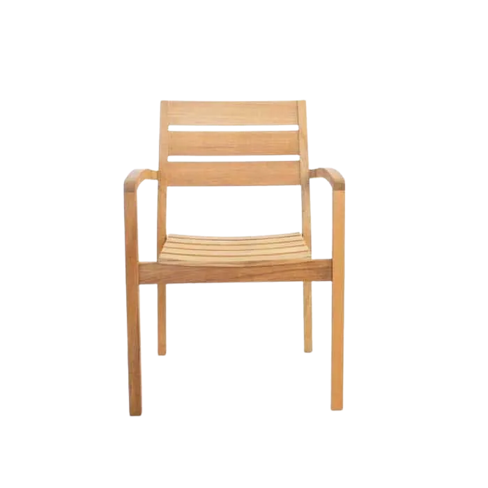 Horizon Teak Stackable Dining Armchair