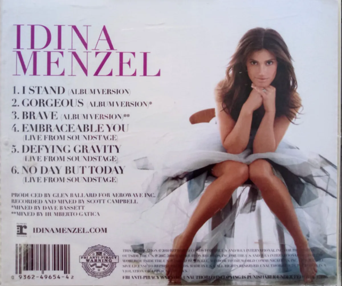 Idina Menzel -- I Stand / Gorgeous / Brave   3 Live EP - Used