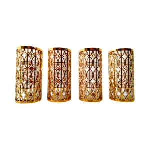 Imperial Glass Company El Tabique D’Oro 22-Karat Gold Mid-Century Highball Glasses (Set of 4)