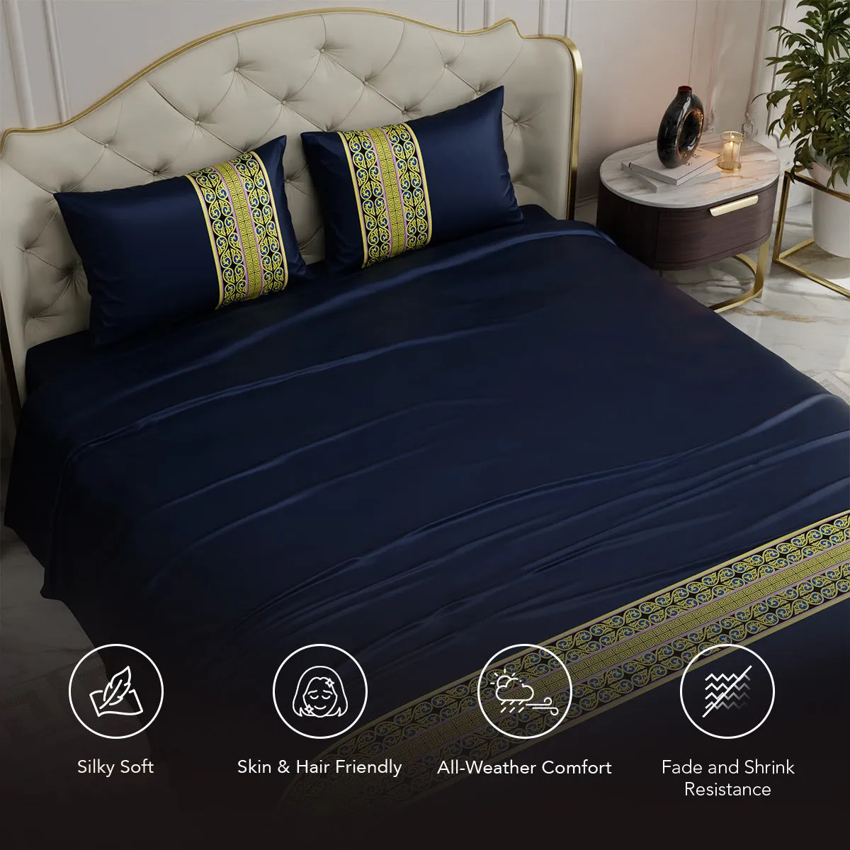 Imperial Indigo Bedsheet Set