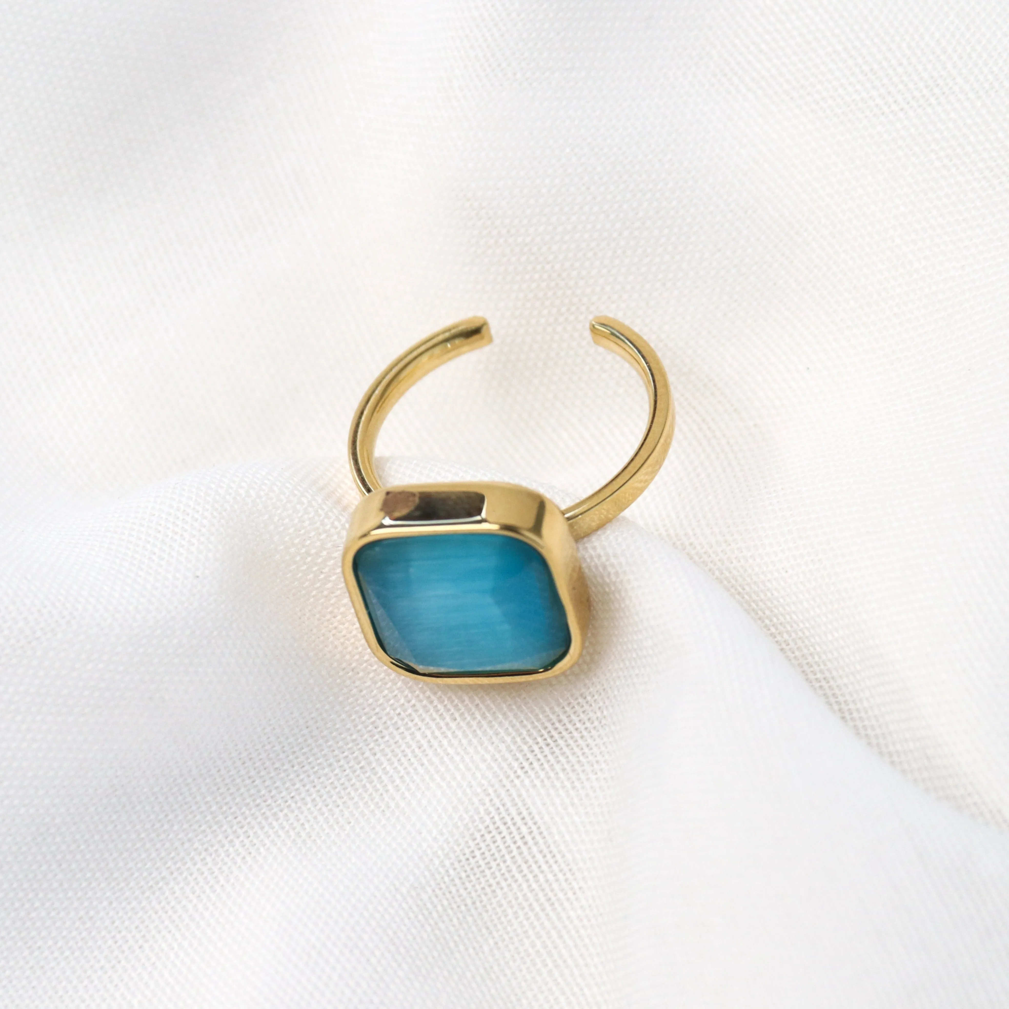 Indira | Gold Plated Adjustable Ring