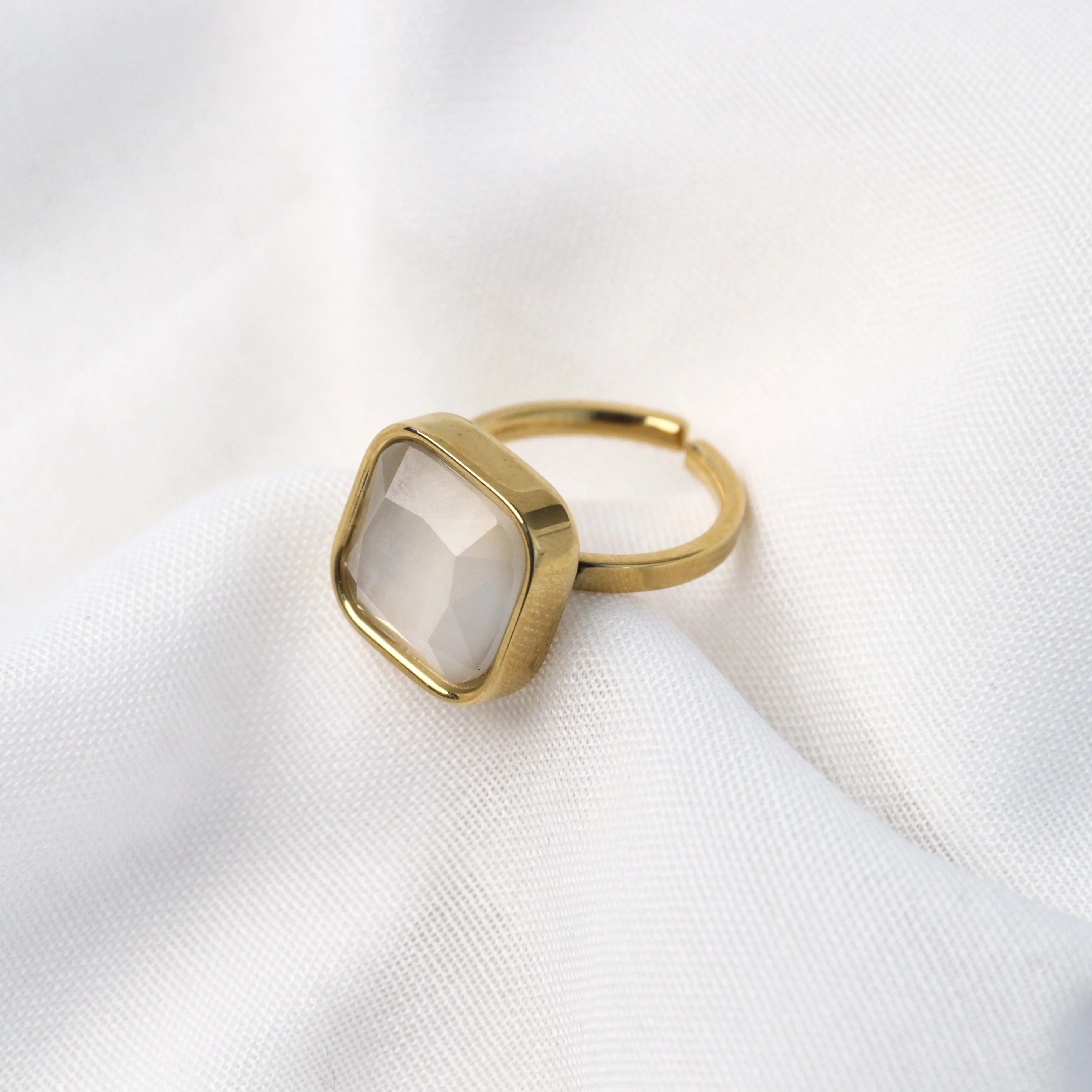 Indira | Gold Plated Adjustable Ring