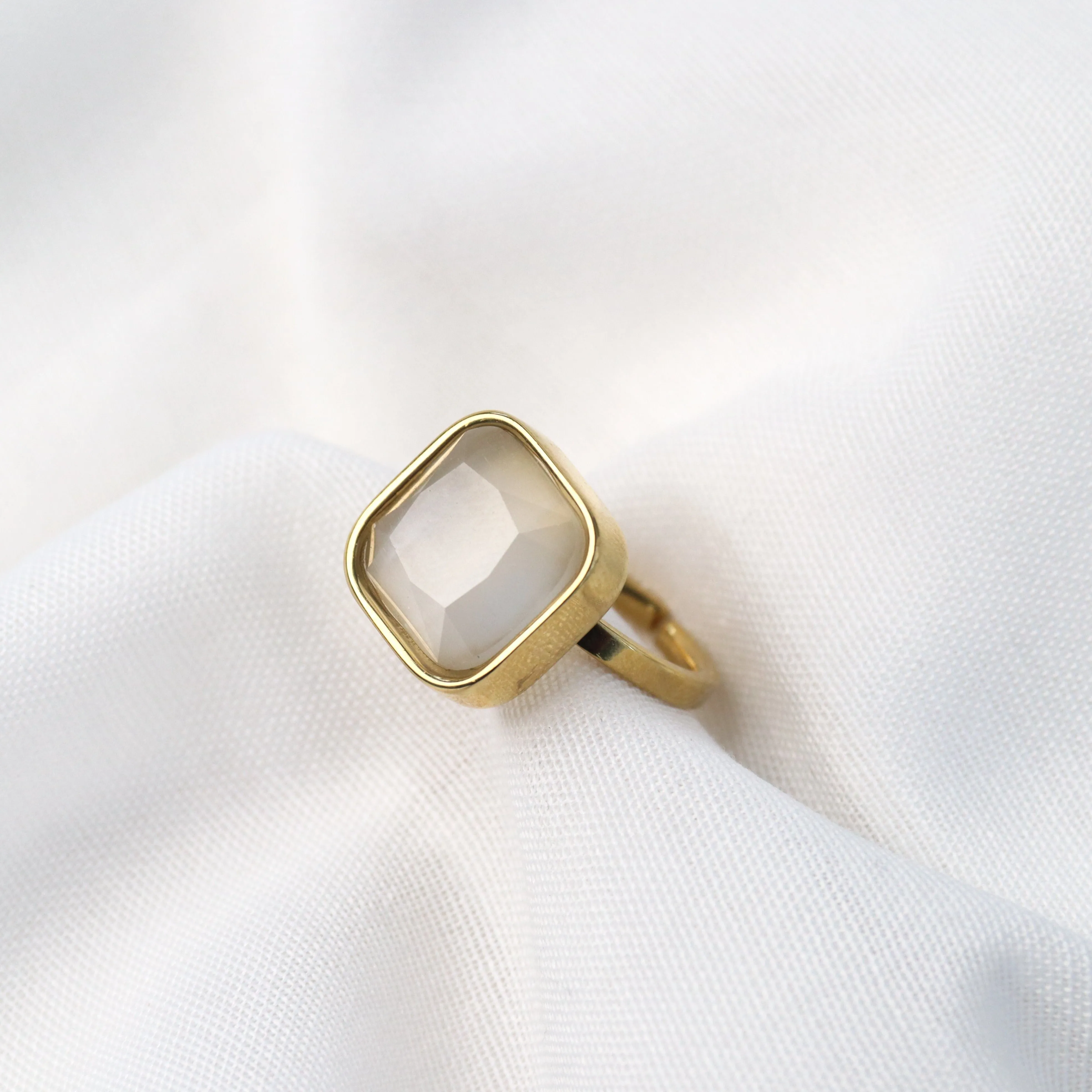 Indira | Gold Plated Adjustable Ring