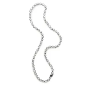 Ingot Eternity Necklace - White Gold & Lab White Diamond (9.50ct)