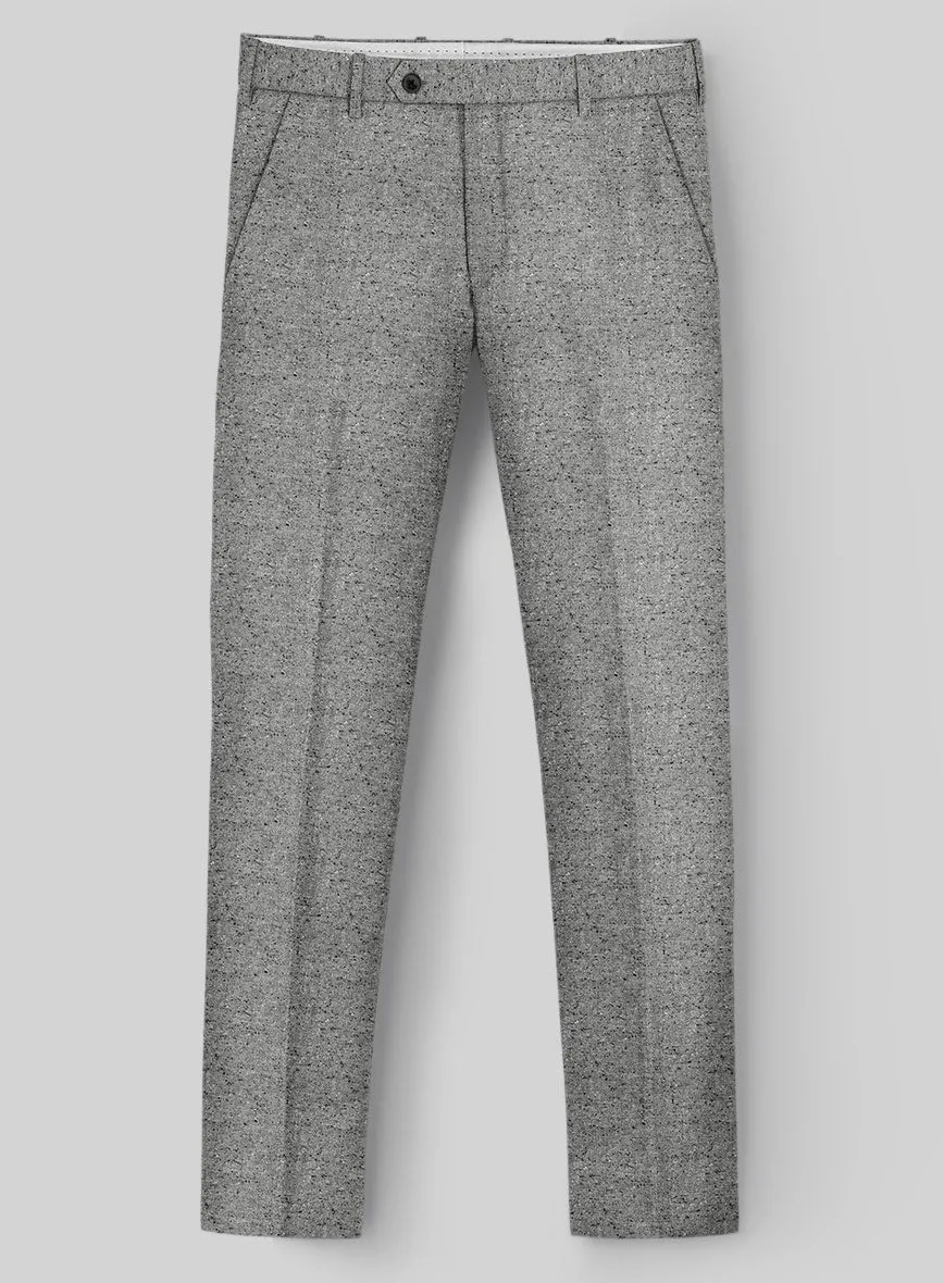 Italian Donegal Light Gray Wool Suit