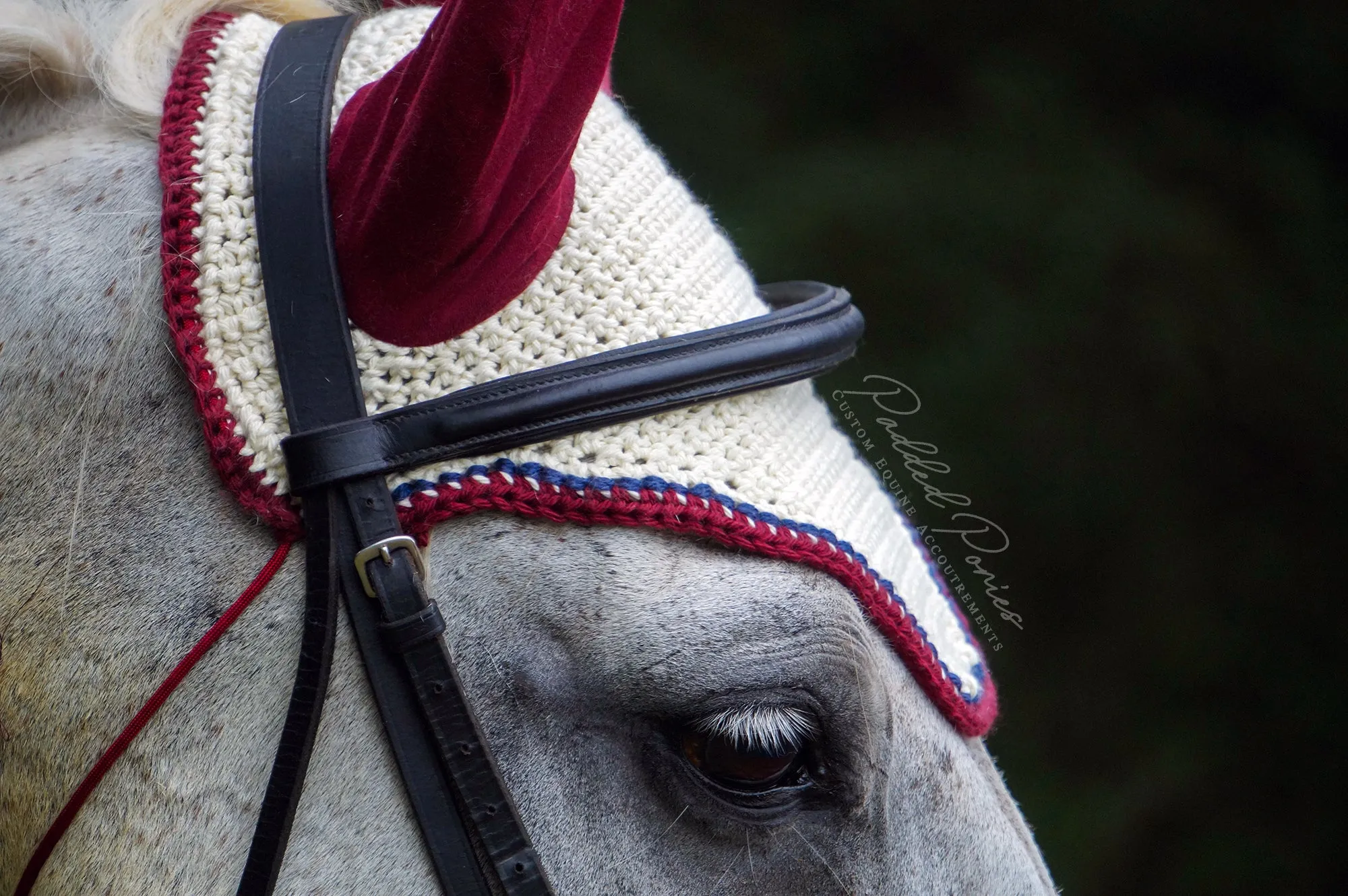 Ivory, Burgundy, and Navy Fly Bonnet