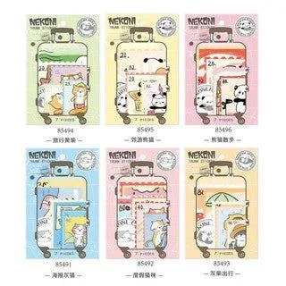 Japan original candy color animal suitcase sticker suitcase travel suitcase shape sticker pack sticker 7pcs NP-H7TIY-005