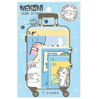 Japan original candy color animal suitcase sticker suitcase travel suitcase shape sticker pack sticker 7pcs NP-H7TIY-005