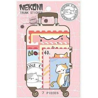 Japan original candy color animal suitcase sticker suitcase travel suitcase shape sticker pack sticker 7pcs NP-H7TIY-005