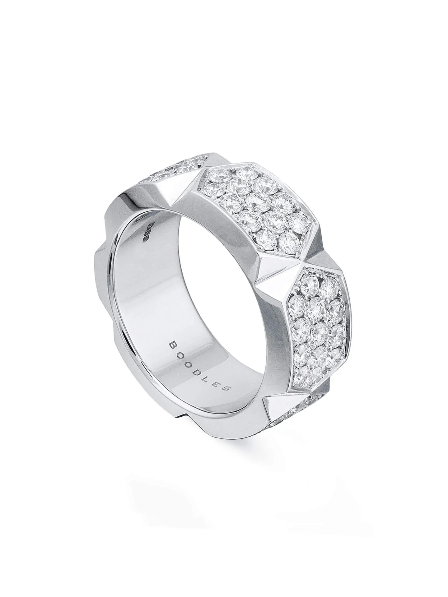 Jazz White Gold Pavé Diamond Ring