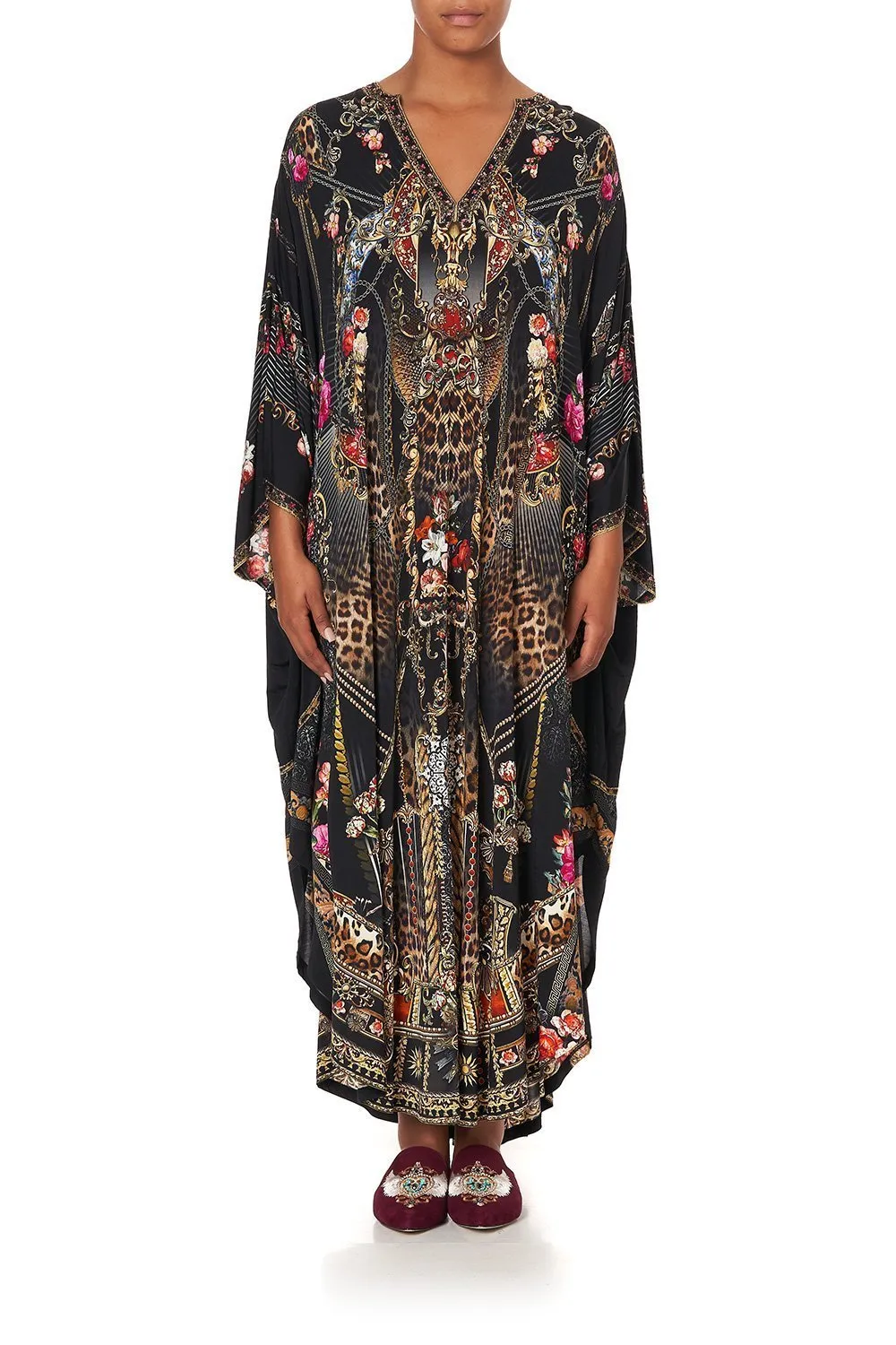 JERSEY LONG KAFTAN WITH ROUNDED HEM GOTHIC GODDESS