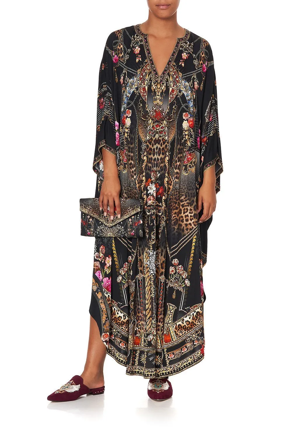 JERSEY LONG KAFTAN WITH ROUNDED HEM GOTHIC GODDESS